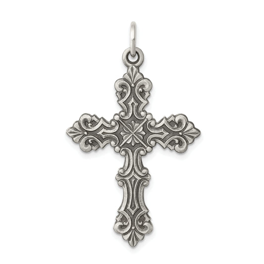 Sterling Silver Antiqued Cross Pendant