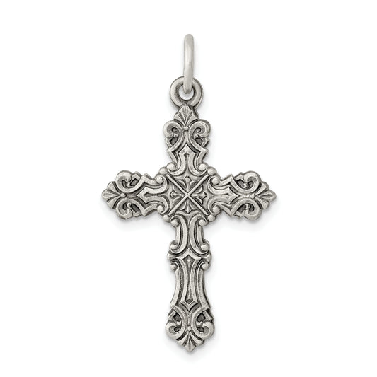 Sterling Silver Antiqued Cross Pendant