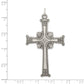 Sterling Silver Antiqued, Textured And Brushed Cross Pendant