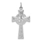 Sterling Silver Rhodium-Plated Celtic Cross Pendant