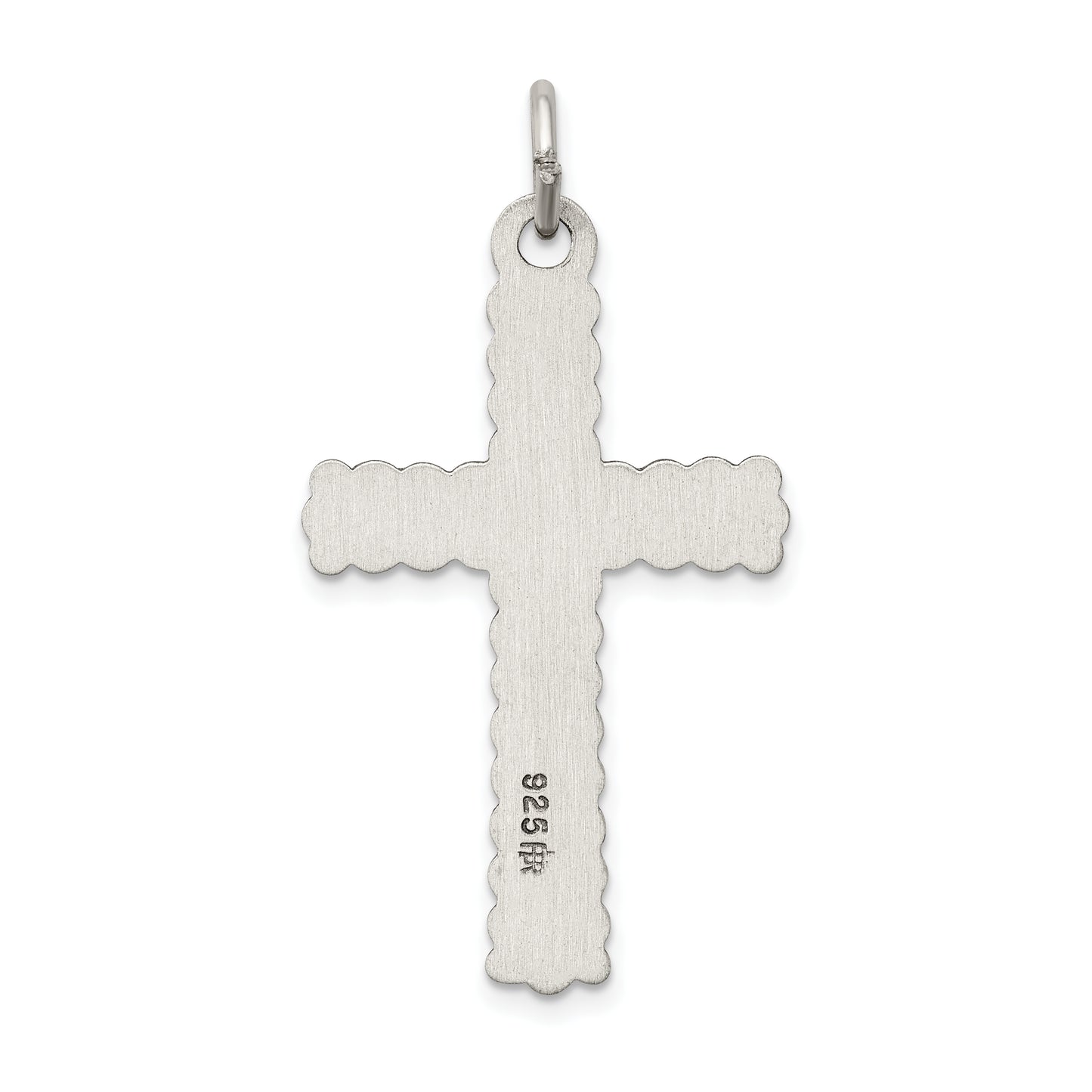 Sterling Silver Antiqued Inri Crucifix Pendant