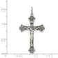 Sterling Silver Antiqued Inri Crucifix Pendant