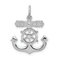 Sterling Silver Rhodium-Plated Mariner Cross Pendant