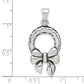 Sterling Silver Polished & Antiqued Wreath Pendant