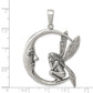 Sterling Silver Antiqued Moon/Fairy Pendant