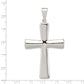 Sterling Silver Rhodium-Plated Hollow Cross Pendant