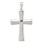 Sterling Silver Rhodium-Plated Hollow Cross Pendant