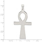 Sterling Silver Rhodium-Plated Ankh Cross Pendant