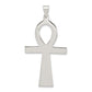 Sterling Silver Rhodium-Plated Ankh Cross Pendant