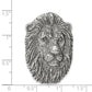 Sterling Silver Antiqued Lion Head Pendant