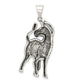 Sterling Silver Antiqued Zebra Pendant