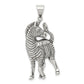 Sterling Silver Antiqued Zebra Pendant