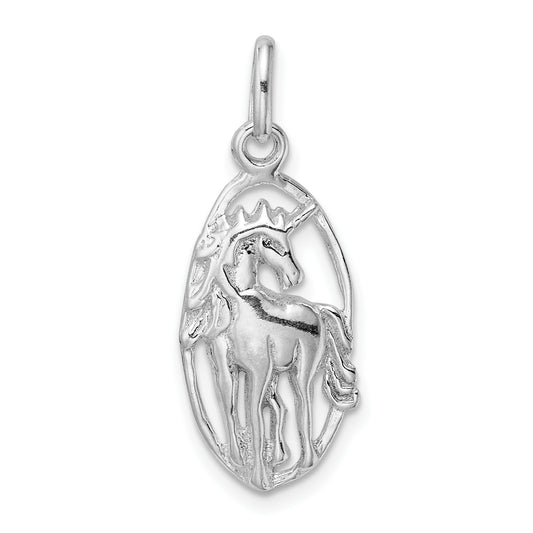 Sterling Silver Unicorn In Frame Charm