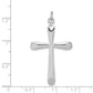 Sterling Silver Rhodium-Plated Polished Cross Pendant