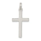 Sterling Silver Rhodium-Plated Polished Cross Pendant