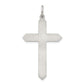 Sterling Silver Antiqued December Glass Birthstone Cross Pendant