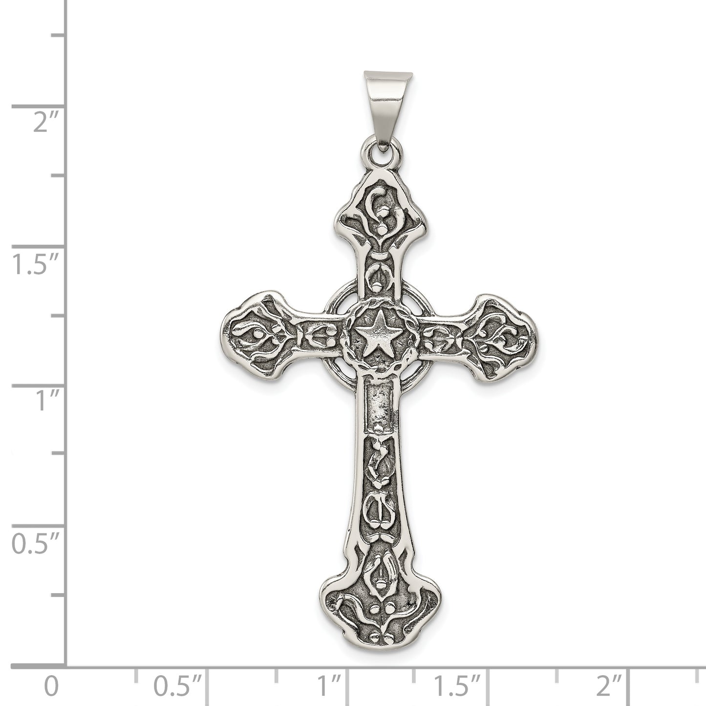 Sterling Silver Antiqued Cross Pendant