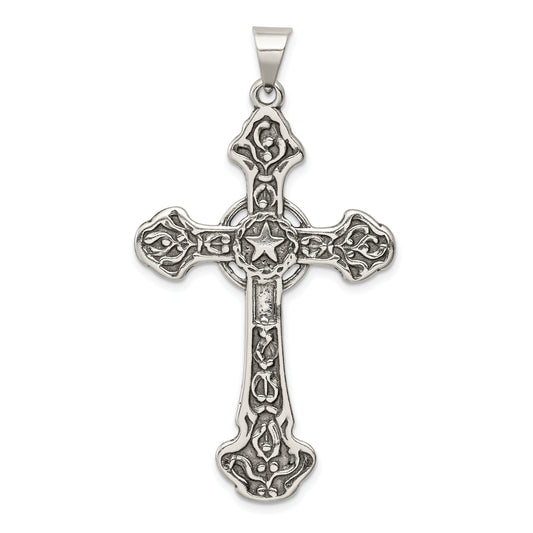 Sterling Silver Antiqued Cross Pendant