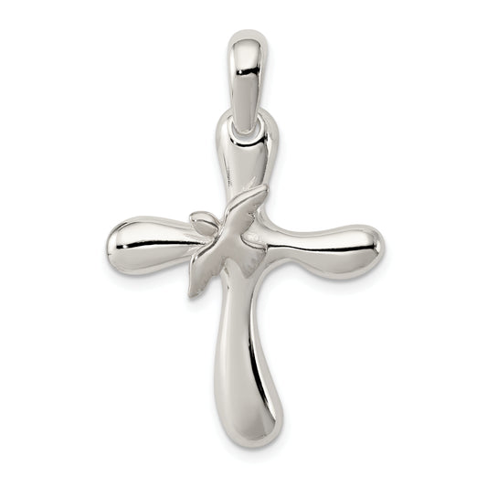 Sterling Silver Dove Cross Pendant