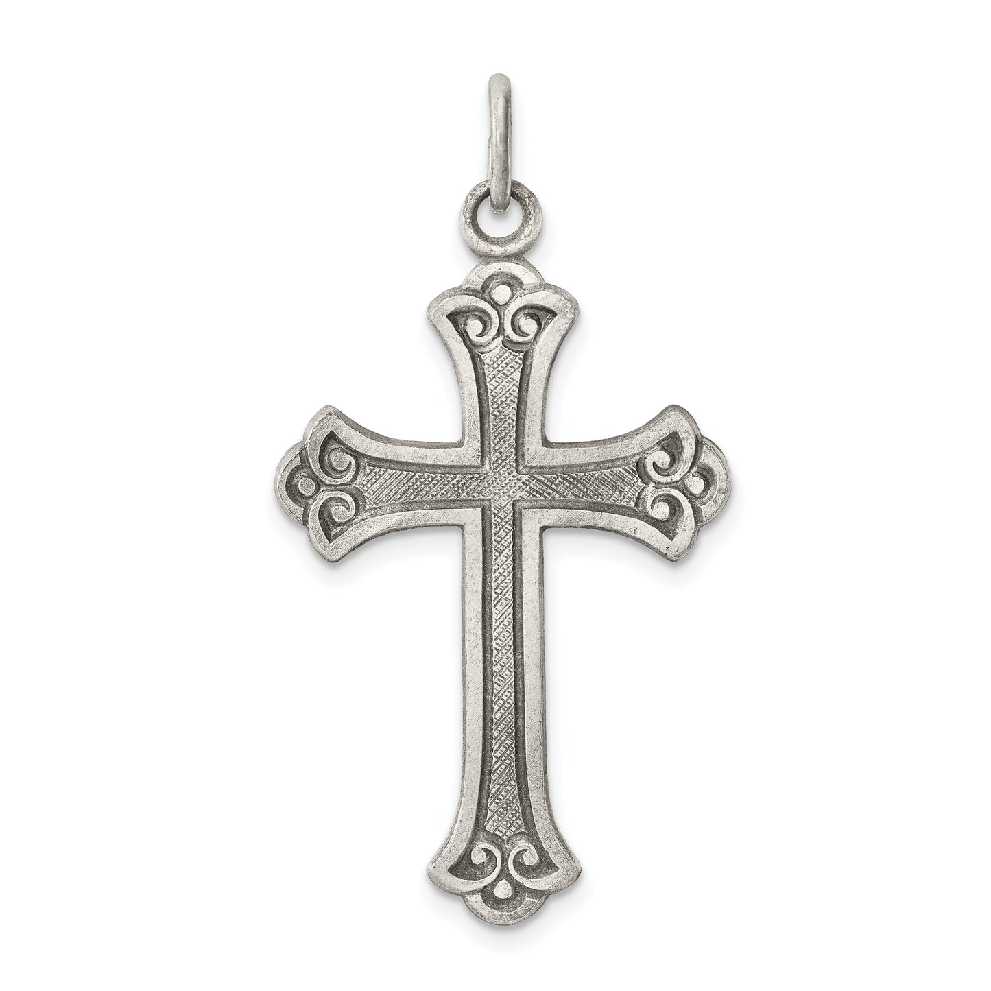 Sterling Silver Antiqued Cross Pendant