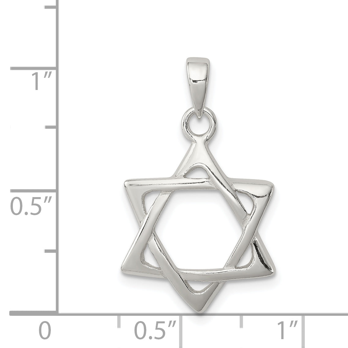 Sterling Silver Star Of David Pendant