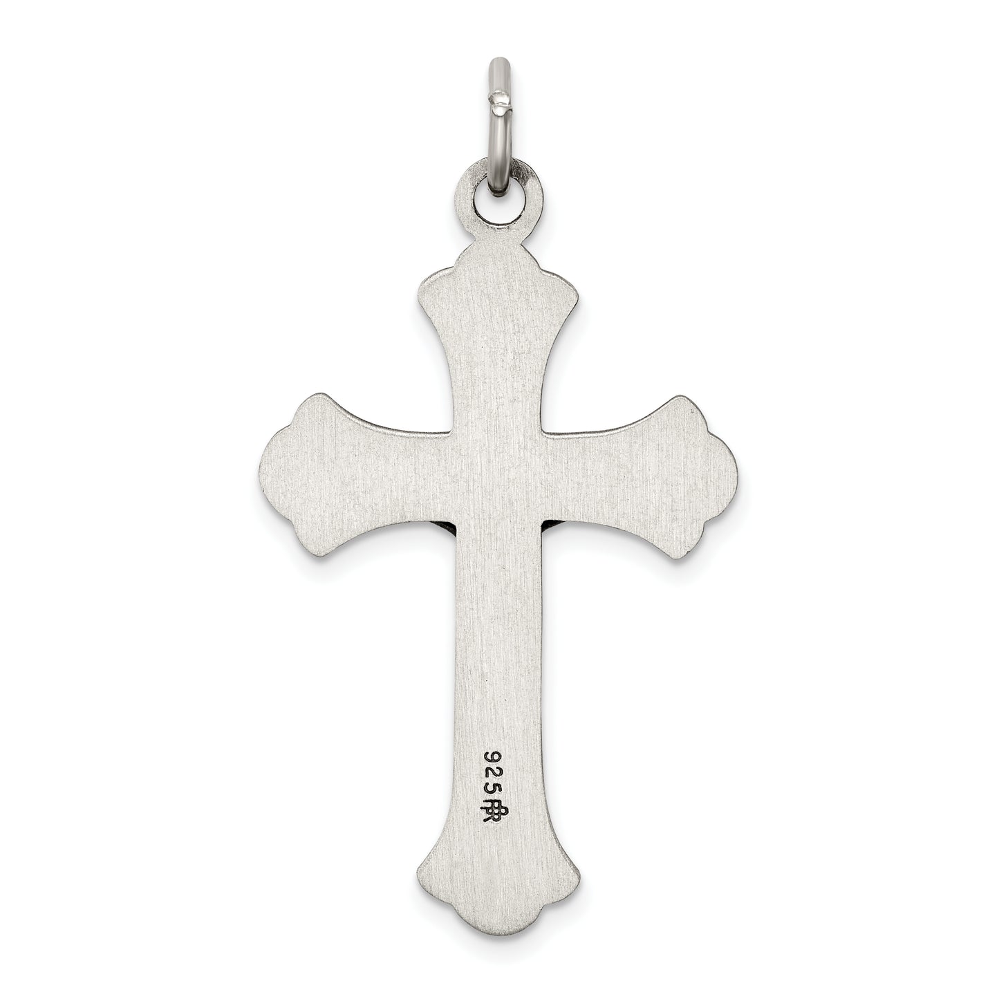 Sterling Silver Antiqued Inri Crucifix Pendant