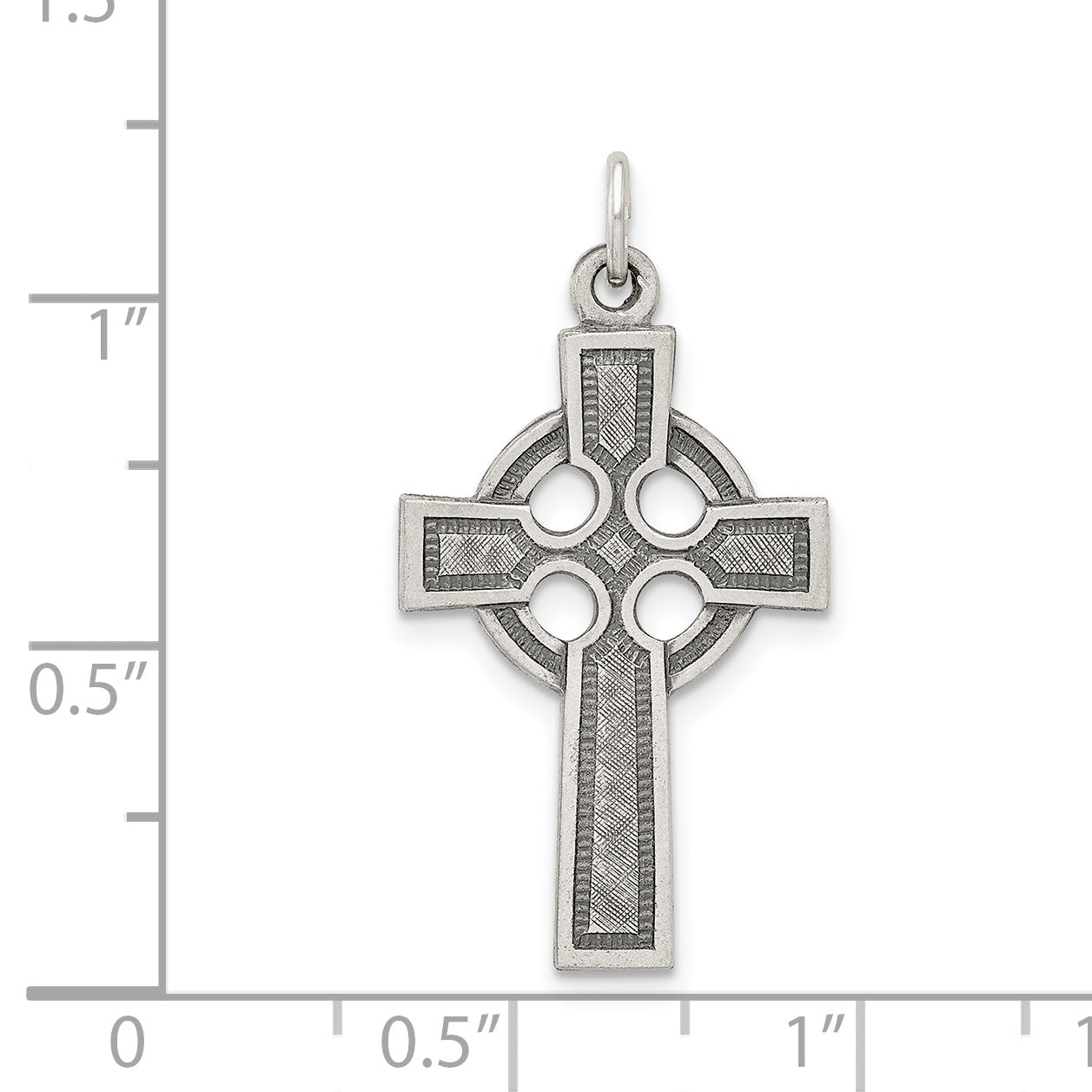 Sterling Silver Antiqued Celtic Cross Charm