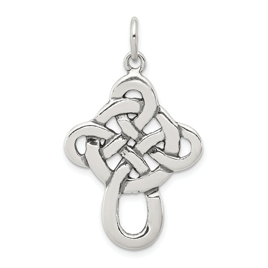 Sterling Silver Antiqued Celtic Cross Charm