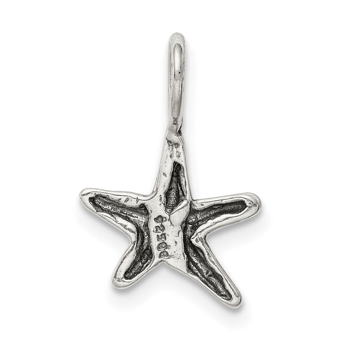 Sterling Silver Antiqued Starfish Pendant