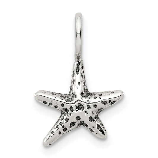 Sterling Silver Antiqued Starfish Pendant