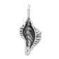 Sterling Silver Polished & Antiqued Conch Shell Pendant