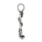 Sterling Silver 3D Antiqued Anchor And Rope Pendant