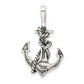 Sterling Silver Antiqued Anchor And Rope Pendant