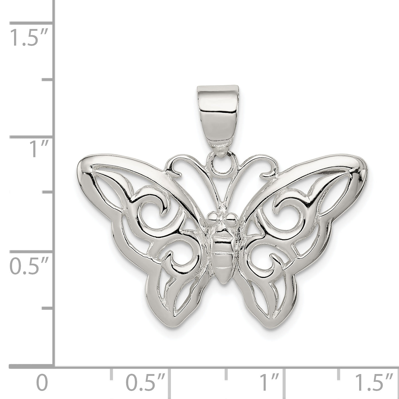 Sterling Silver Butterfly Pendant