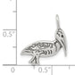 Sterling Silver Antiqued Pelican Pendant