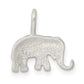 Sterling Silver Satin Diamond-Cut Elephant Pendant