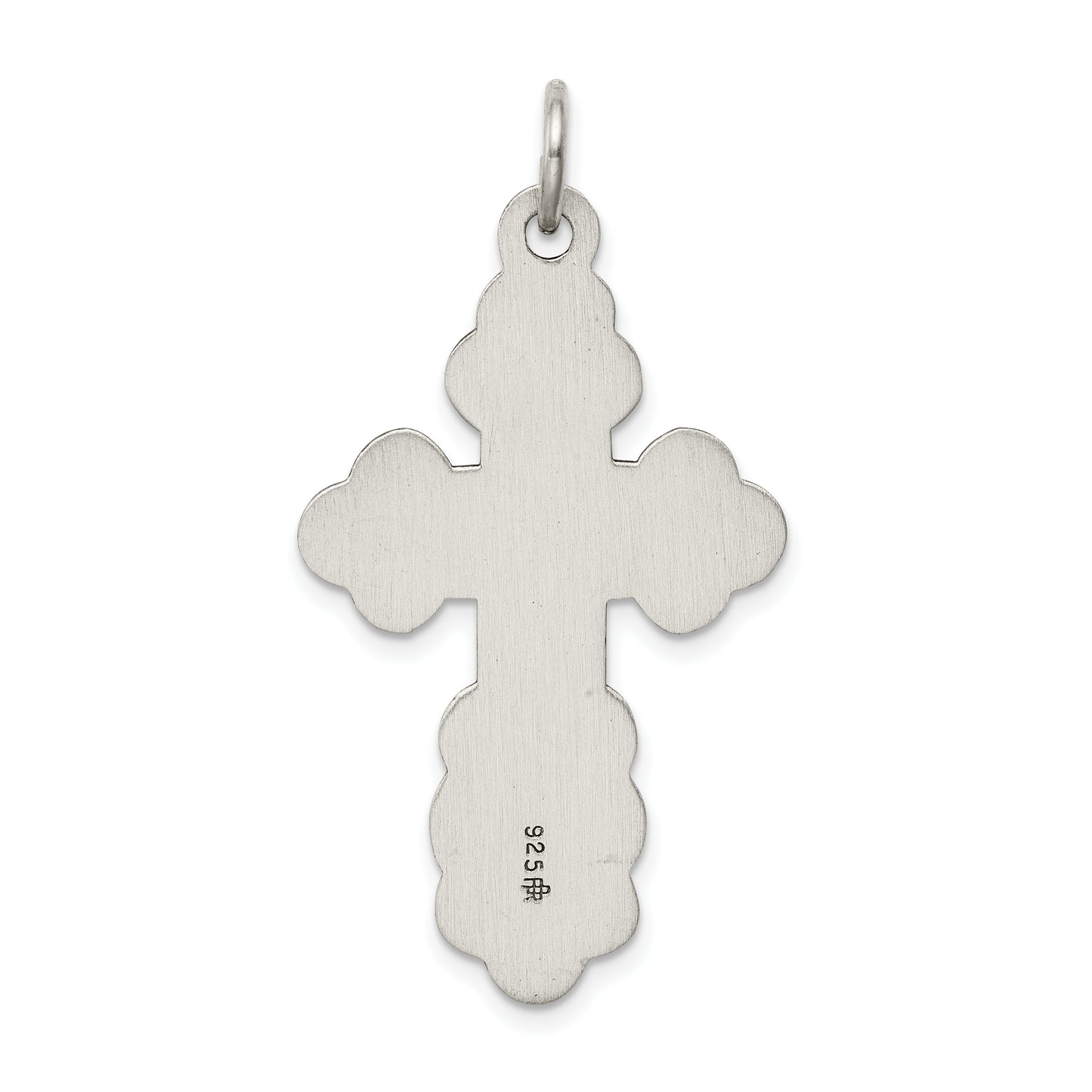 Sterling Silver Antiqued Eastern Orthodox Cross Pendant