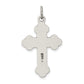 Sterling Silver Antiqued Budded Cross Pendant