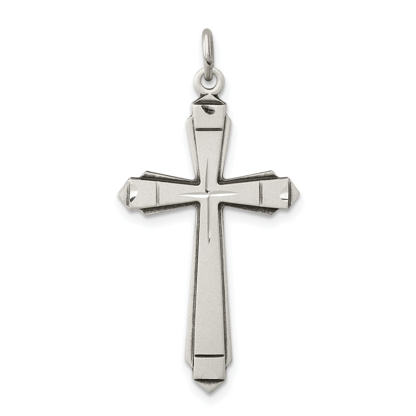 Sterling Silver Satin Cross Pendant