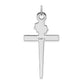 Sterling Silver Rhodium-Plated & 18K Gold-Plated Cross Pendant