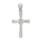 Sterling Silver Rhodium-Plated Cz Cross Pendant