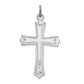 Sterling Silver Rhodium-Plated & Gold-Plated Cross Pendant