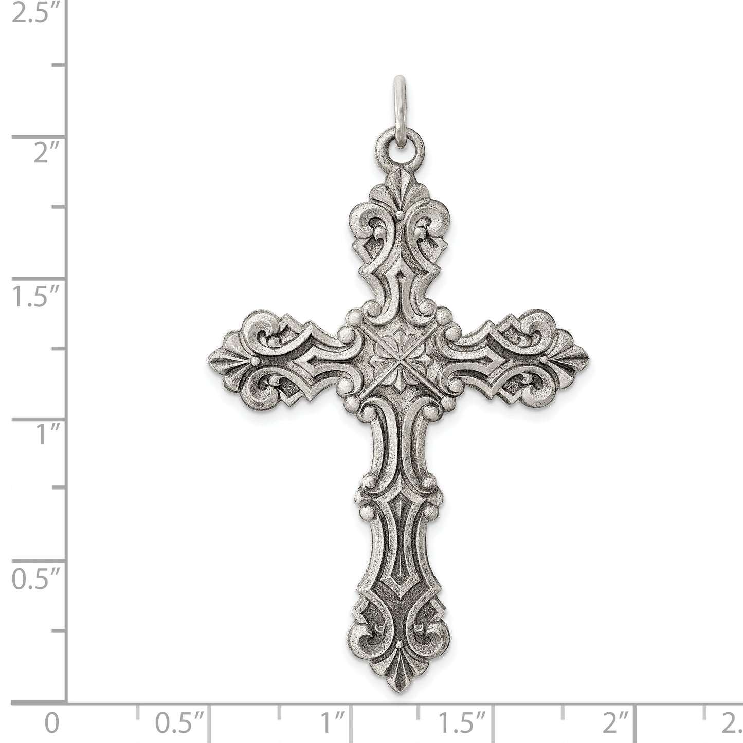 Sterling Silver Antiqued Cross Pendant