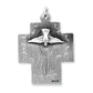 Sterling Silver Antiqued Alpha Omega Cross Pendant