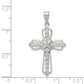 Sterling Silver Rhodium-Plated Cz Cross Pendant