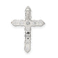 Sterling Silver Rhodium-Plated Cz Cross Pendant