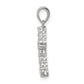 Sterling Silver Rhodium-Plated Cz Cross Pendant