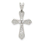 Sterling Silver Rhodium-Plated Cz Passion Cross Pendant