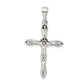 Sterling Silver Rhodium-Plated Cz Cross Pendant