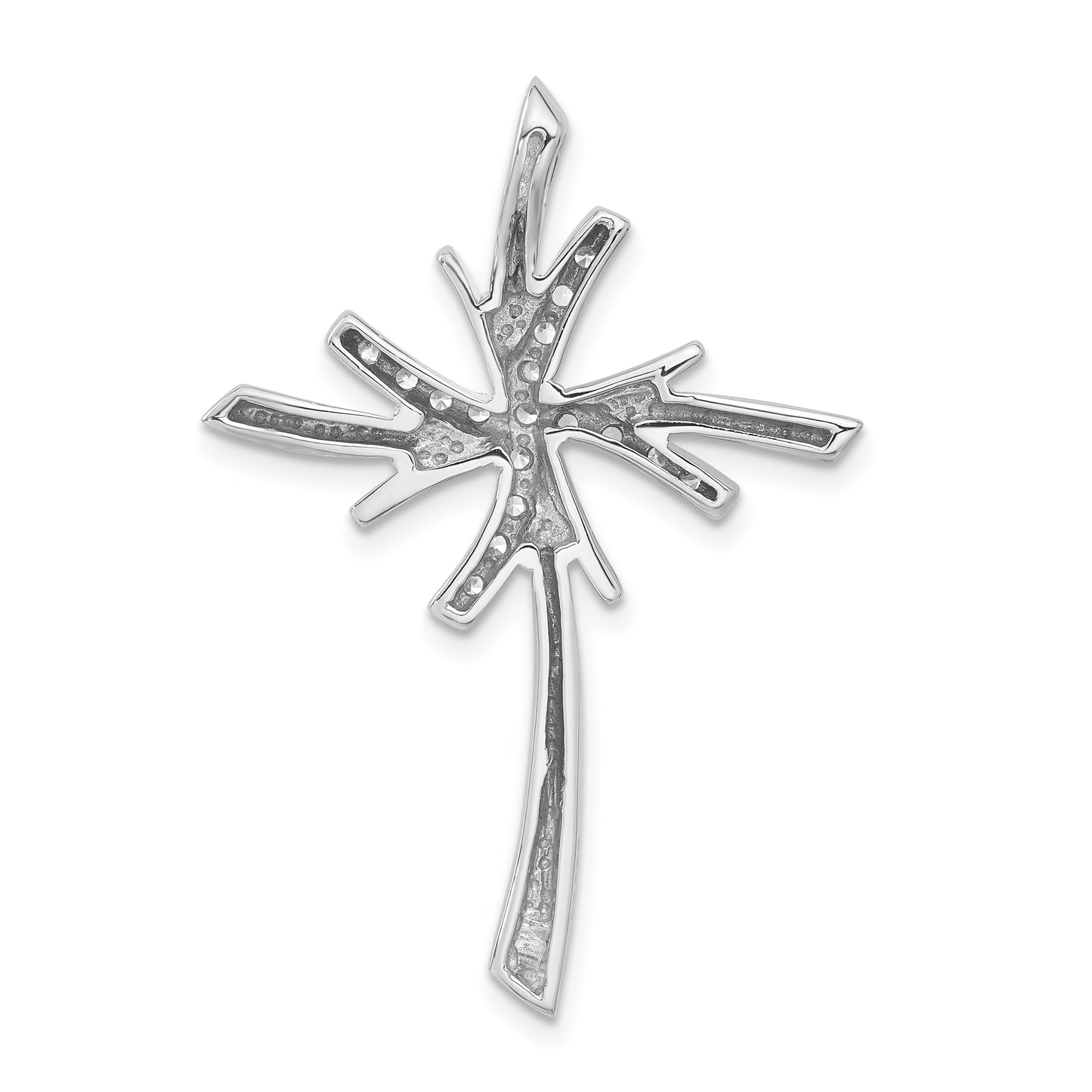 Sterling Silver Cz Cross Pendant